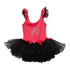 Girls Hot Pink Black Ballet Slipper Ruffle Skirted Leotard 12M-10 - SophiasStyle.com